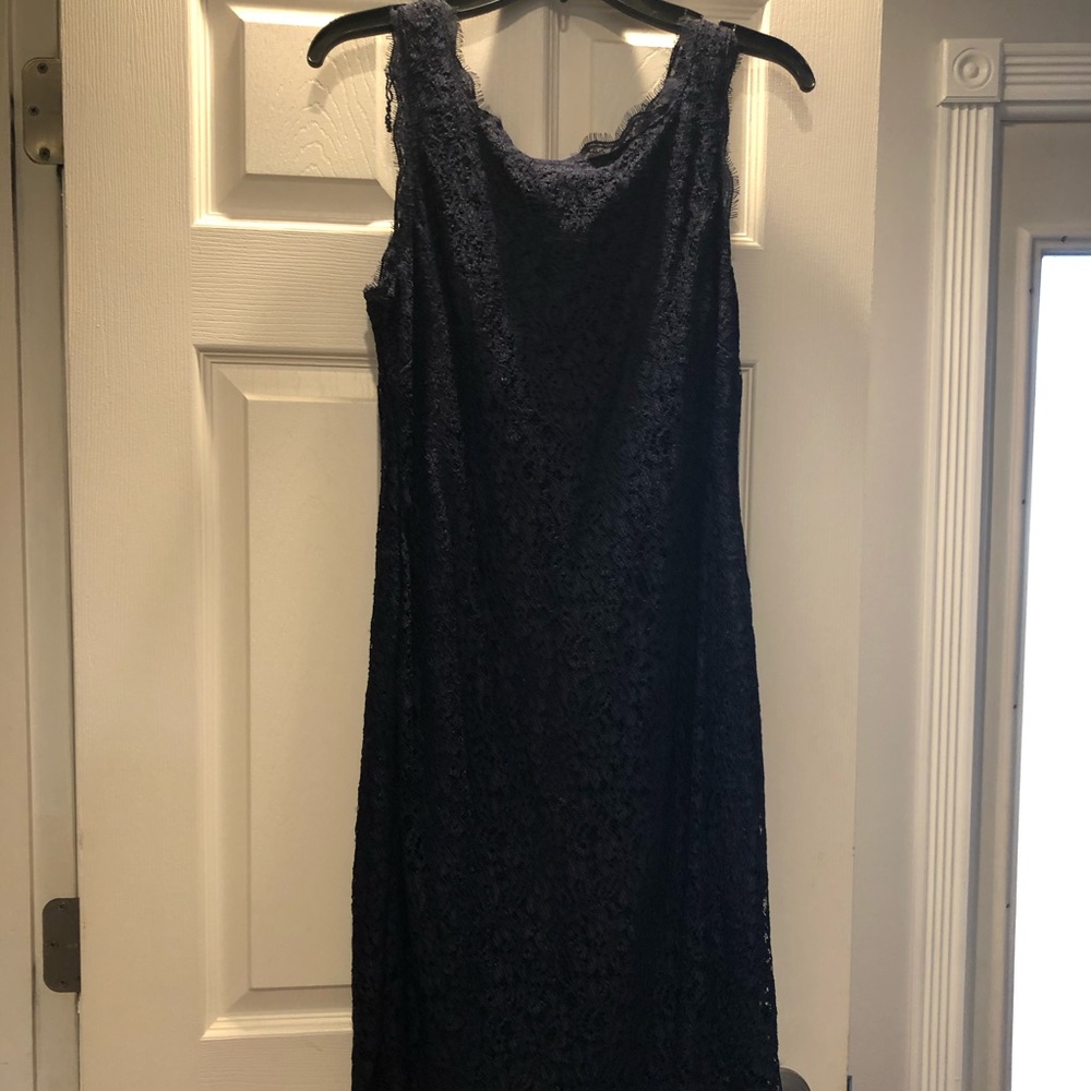 Navy Blue lace Adrianna Papell Dress